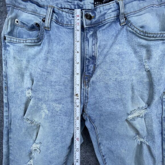 WXYZ MFGCO Jeans Mens 32 x 30 Nomad Slim Fit Ripped Thrashed Streetwear - Picture 5 of 8